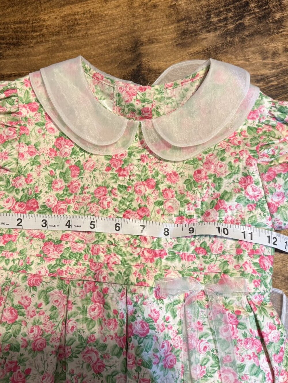 Vintage 90s Bonnie Jean Pink Rose Floral Special Occasion Dress - Picture 4 of 8